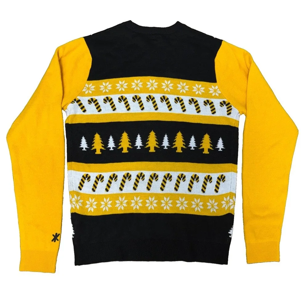 Pittsburgh Steelers Ugly Christmas Sweater L Black Yellow Holiday NFL Apparel